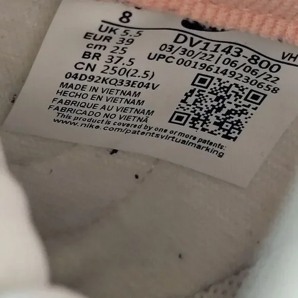 Nike Dunk High Top Womens Sneaker Size 8 Denim Corral White Leather DV1143-800